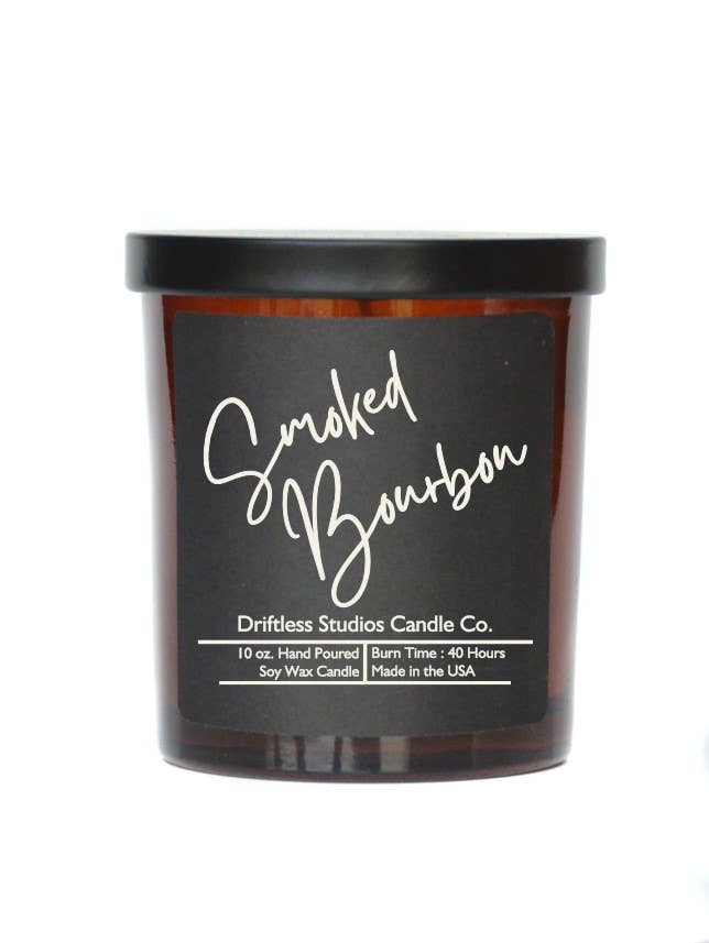 Smoked Bourbon Premium Soy Candle - 10 oz.