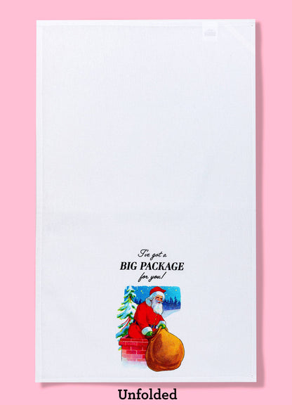 I've Got a Big Package kitchen towel | Santa Christmas