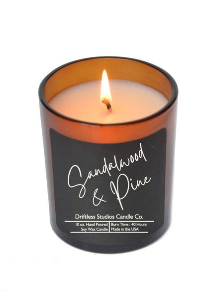 Sandalwood & Pine Premium Soy Candle - 10oz