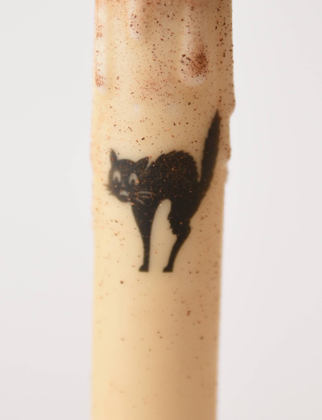 Scaredy Cat Silhouette LED Timer Taper Candle