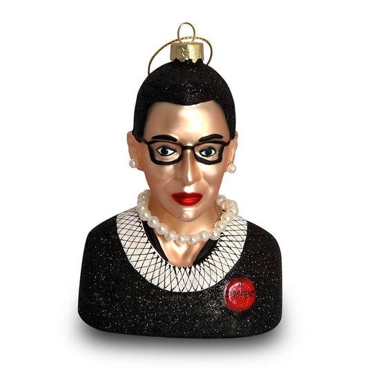 Notorious RBG Glass Ornament