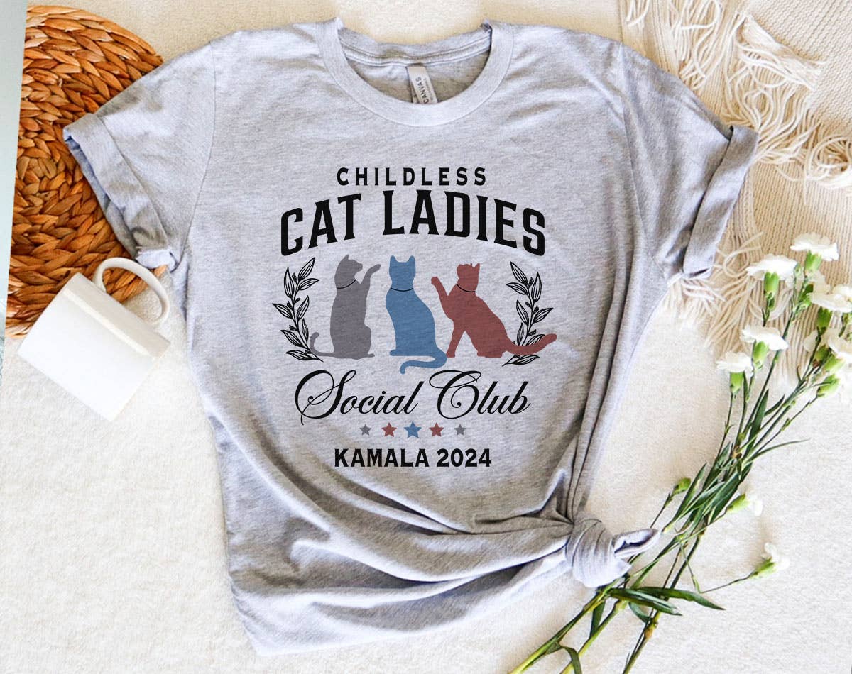 Childless Cat Ladies Social Club- Kamala Harris T-Shirt