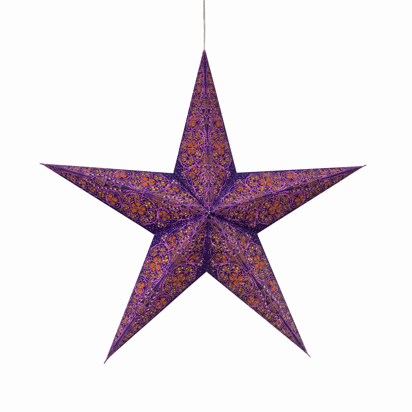 Cathedral ~5 P, 24, purple/violet Paper Starlight Lantern