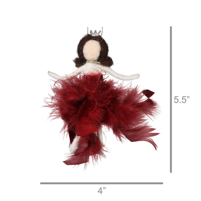 Feather Princess Ornament, Rouge