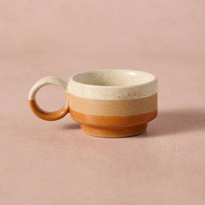 Mini Espresso Stoneware Mug- warm red