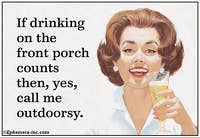 Magnet: If drinking on the front porch counts