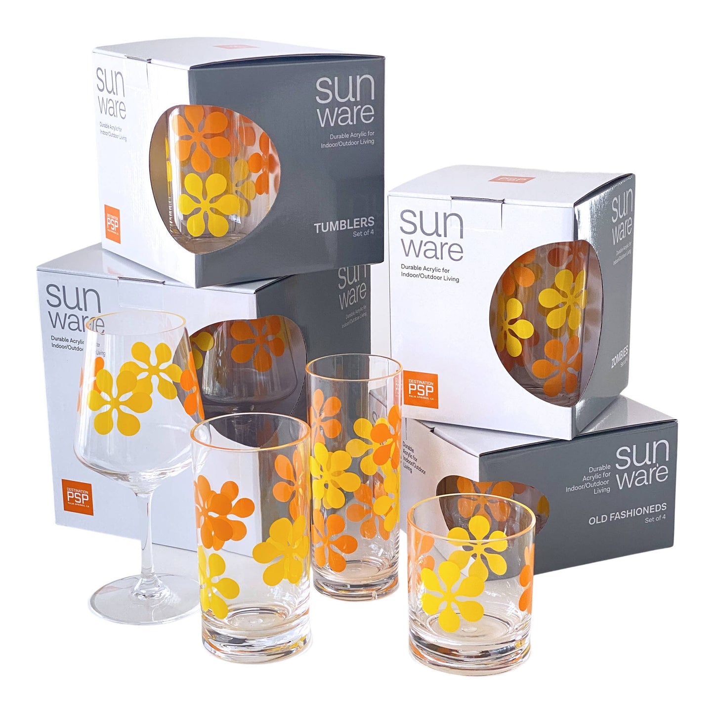 PSP-Modfest Acrylic Zombie, Set of 4 (Yellow Orange)