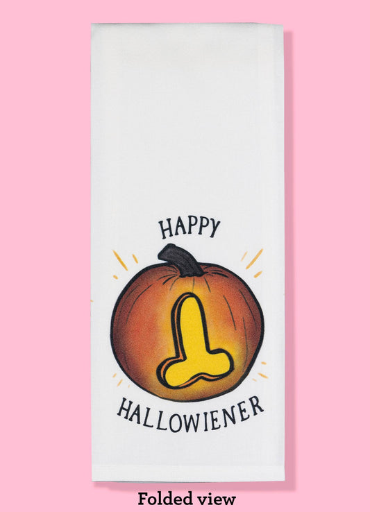 Happy Hallowiener dishtowel