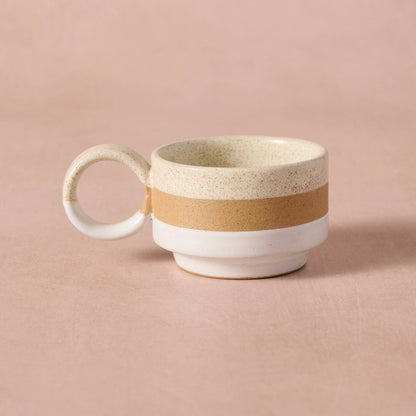 Mini Espresso Stoneware Mug- warm red