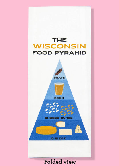 The Wisconsin Food Pyramid Dishtowel