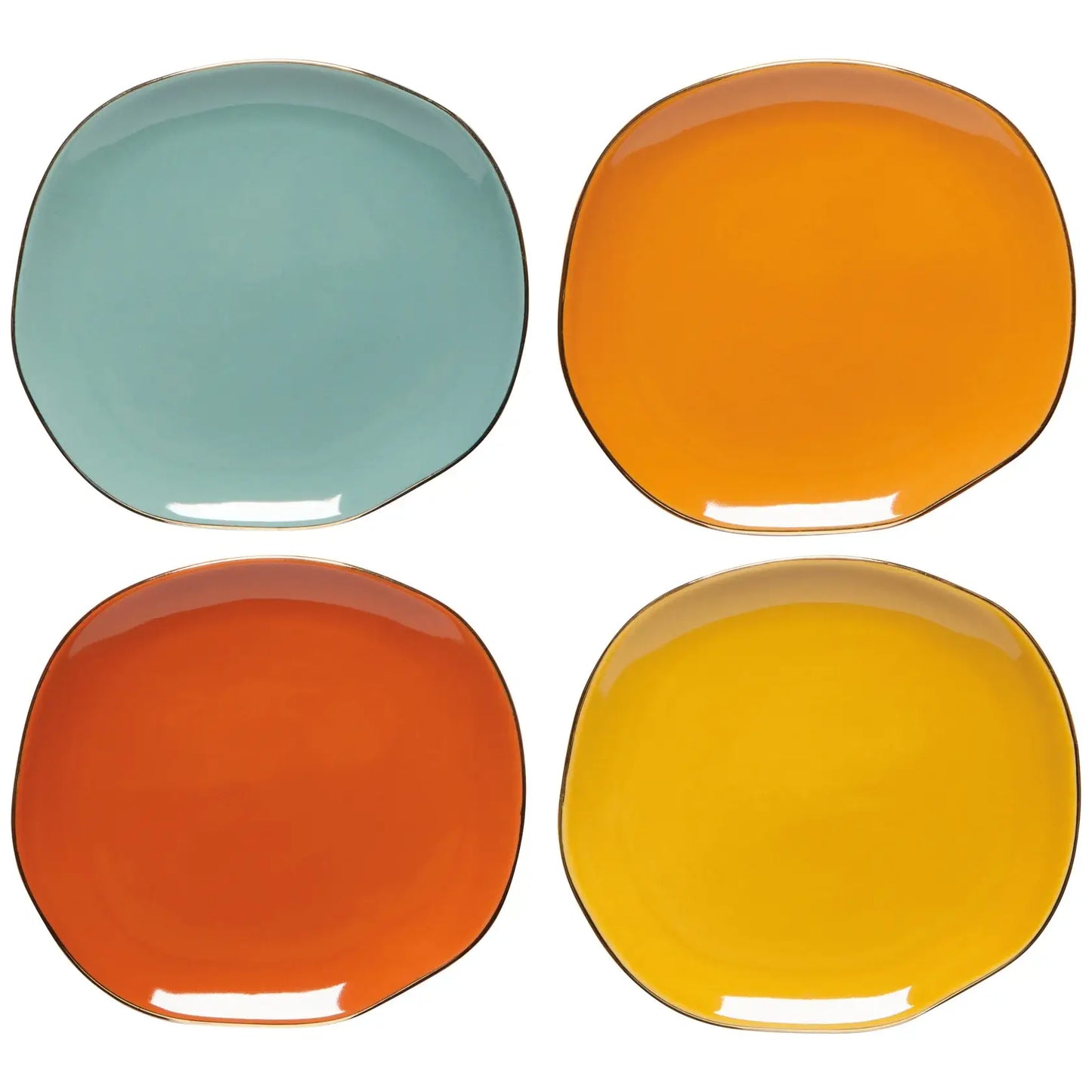 Dune Pebble Appetizer Plates Set of 4