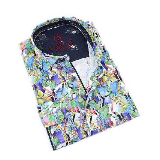 8x Colorful Leaves Print Shirt