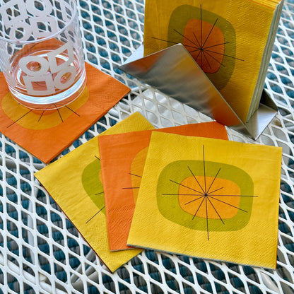 Atomic Multicolor Paper Cocktail Napkin Set